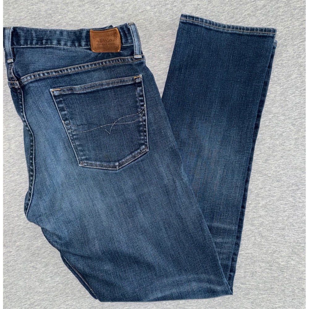 Polo Ralph Lauren Mens Sullivan Slim Fit Dark Wash Jeans Size 36x32 Americana